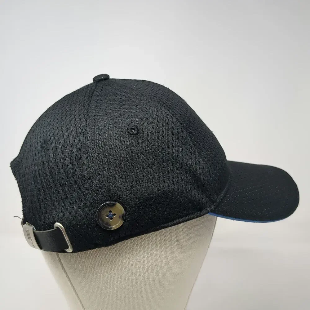 Chef Works Baseball Cap Black One Size Mesh Side Buttons for Face Mask Strapback